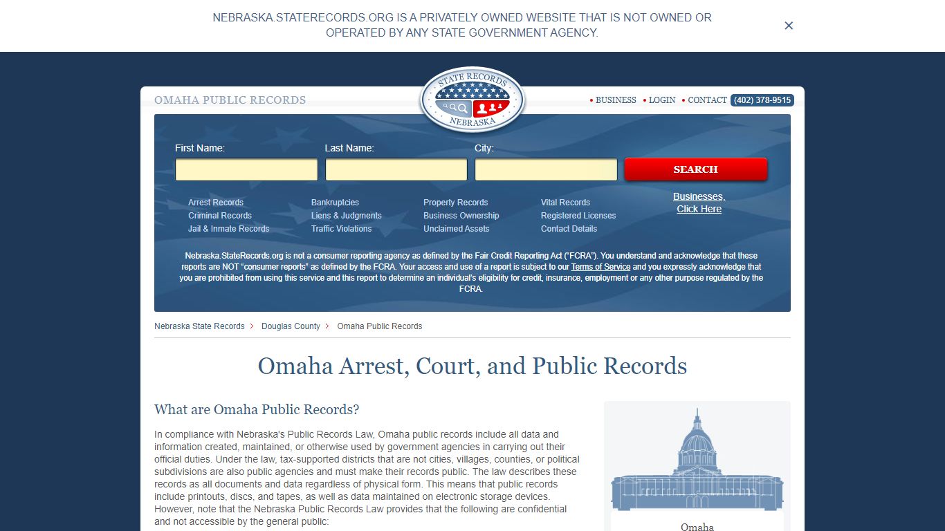 Omaha Arrest and Public Records | Nebraska.StateRecords.org